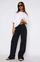 You'd Love It Here Wide Leg Sweatpants Navy