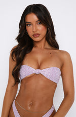 Sea Haze Bandeau Bikini Top Lilac