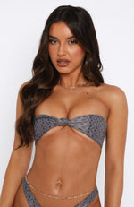 Sea Haze Bandeau Bikini Top Smoke