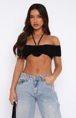 Praise You Crop Top Black
