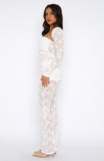 Work This Out Pant White Lace