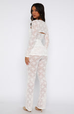 Work This Out Pant White Lace