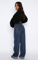 Always Be Yourself Low Rise Straight Leg Jeans True Blue Wash