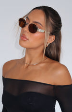 Oasis Sunglasses Gold/Brown