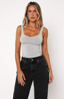 Hearts Delight Top Grey Marle