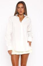 Always About Us Button Up Shirt White