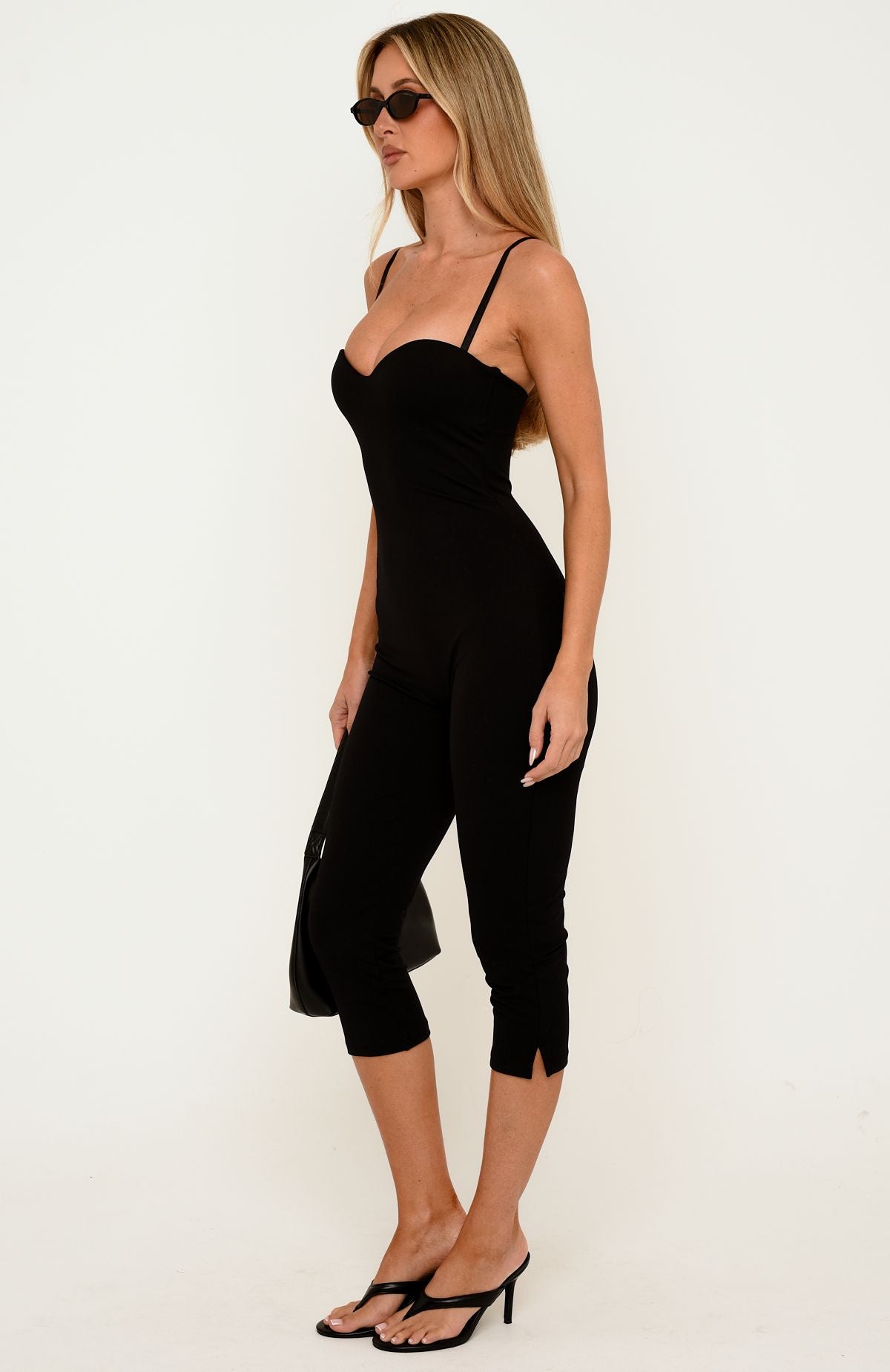 Ready As Ever Jumpsuit Black | White Fox Boutique US