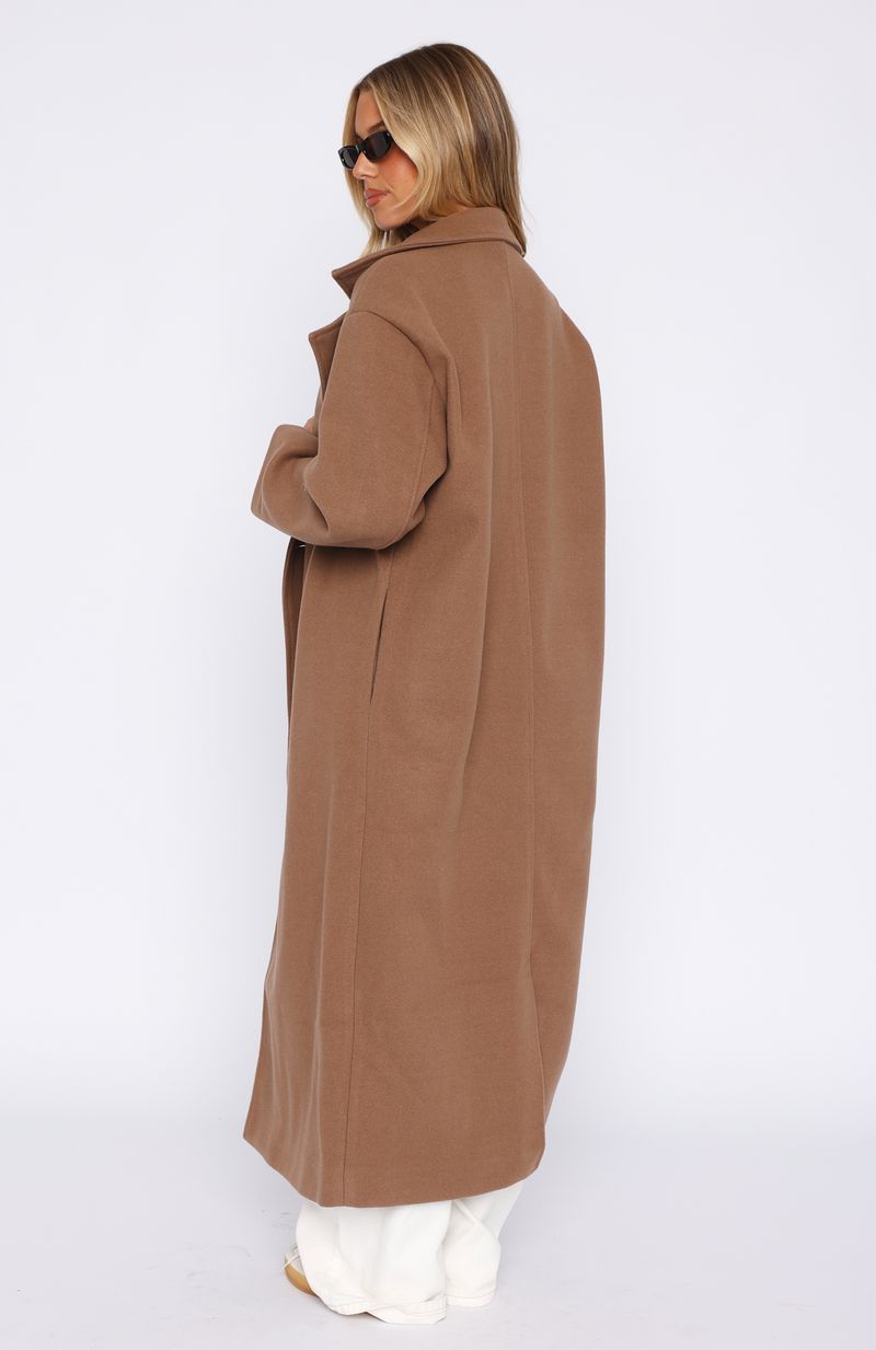 Modern Edge Oversized Coat Caramel | White Fox Boutique US