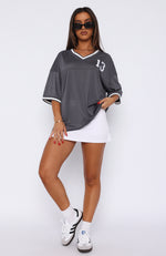 Moves To Make Oversized Sports Tee Charcoal