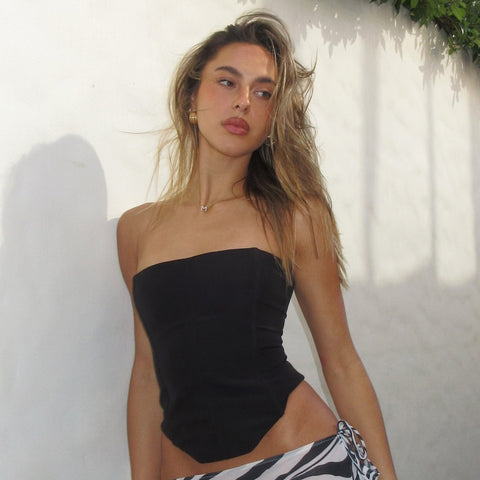 Sweet Temptation Halter Maxi Dress Black/ White Polka Dot