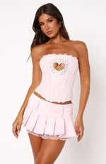 The Old Days Strapless Bustier Baby Pink