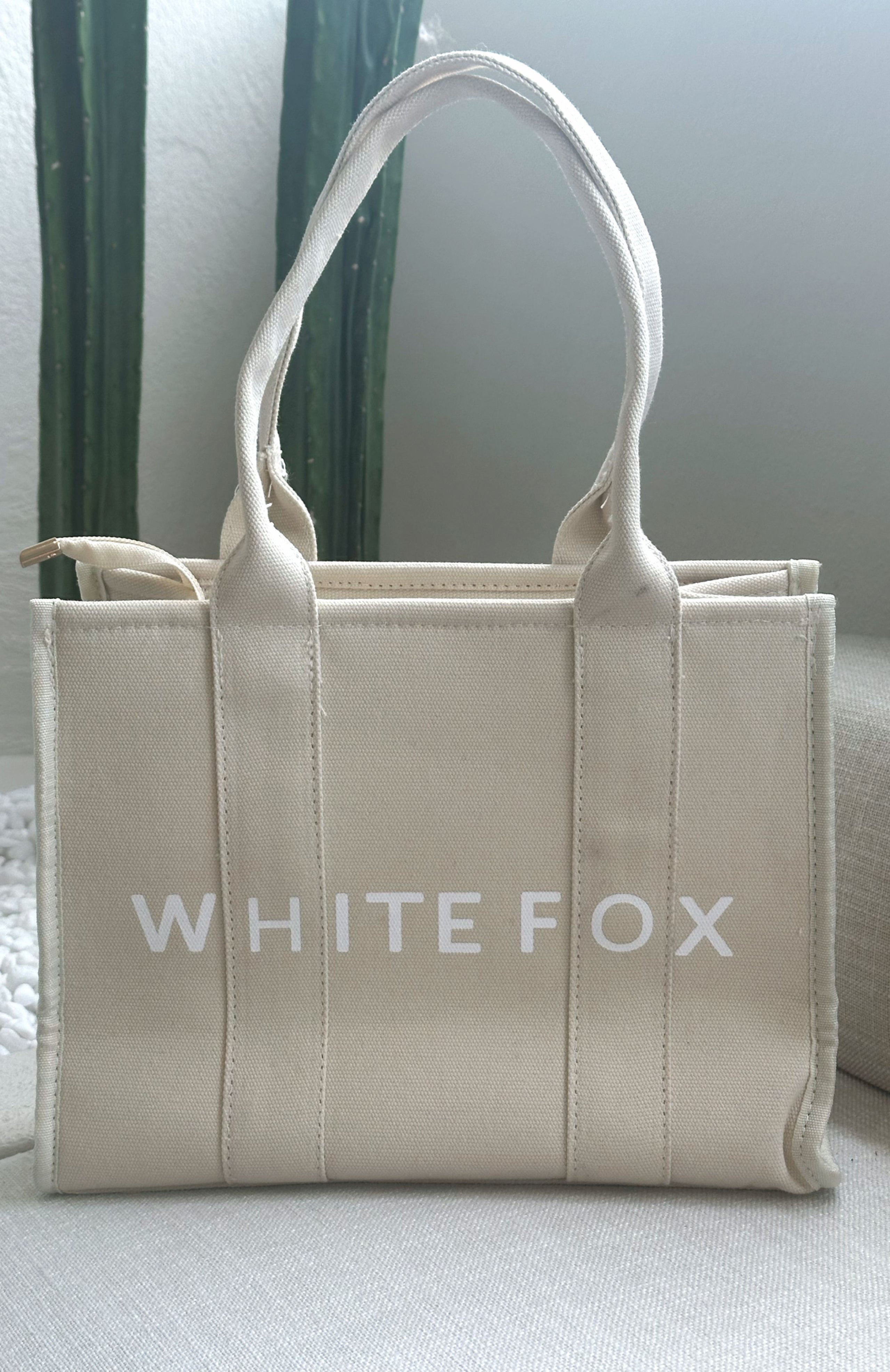 White Fox Mini Tote Bag Beige | White Fox Boutique US