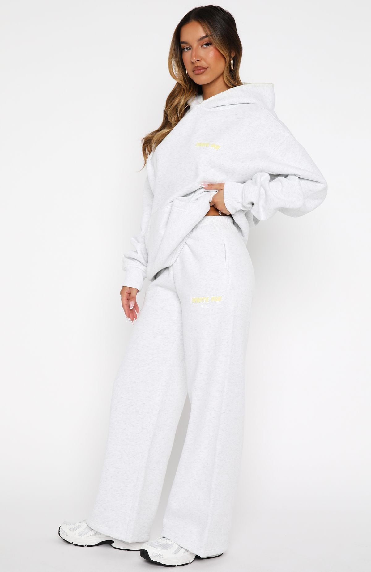 Vol. 1 Wide Leg Sweatpants Grey Marle | White Fox Boutique US
