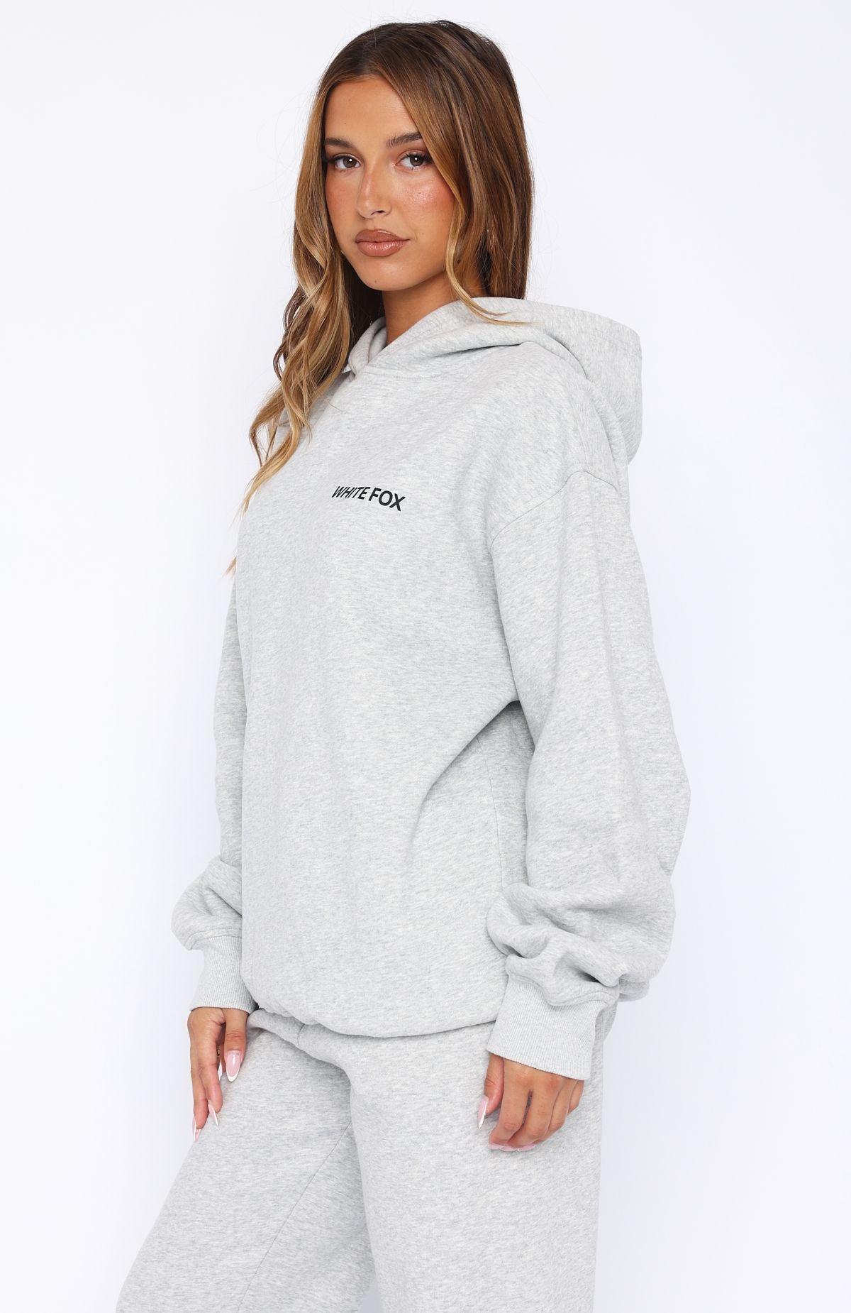 Core Classic Oversized Hoodie Dark Grey Marle | White Fox Boutique US