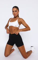 She's Healthy Sports Crop White