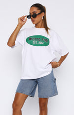 Running From You Oversized Tee White