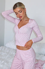 Dreamy Button Up Long Sleeve Pyjama Top Sugar Blossom