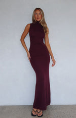 Finding My Power Knit Maxi Dress Plum