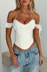Love Is Free Bustier Off White | White Fox Boutique US