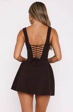 Moonlight Magic Mini Dress Chocolate