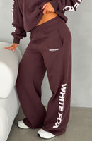 Higher Ground Wide Leg Sweatpants Chocolate