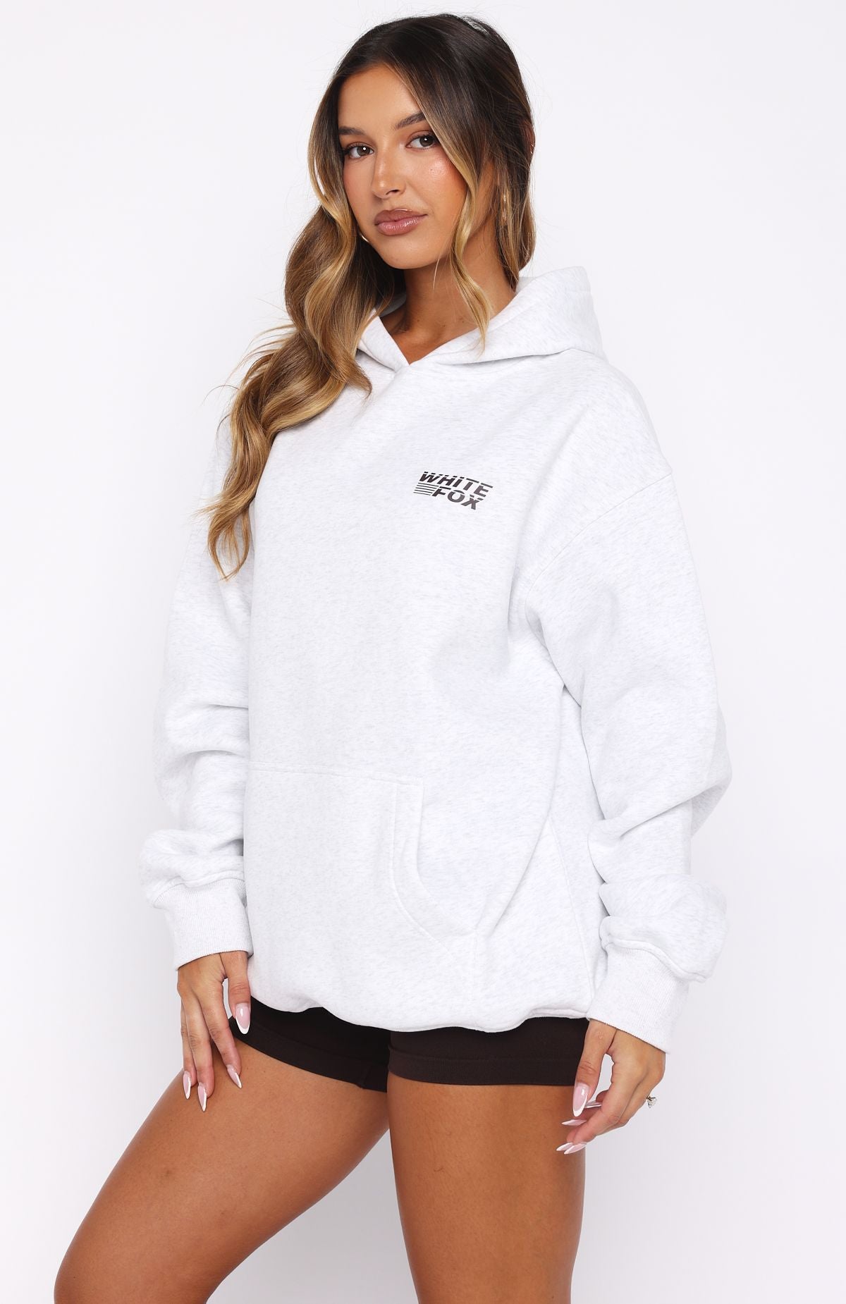 Name Of The Game Oversized Hoodie Grey Marle | White Fox Boutique US