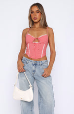 Wildest Dreams Bustier Red Gingham