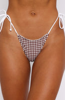 Beach Days Bottoms Choc Gingham