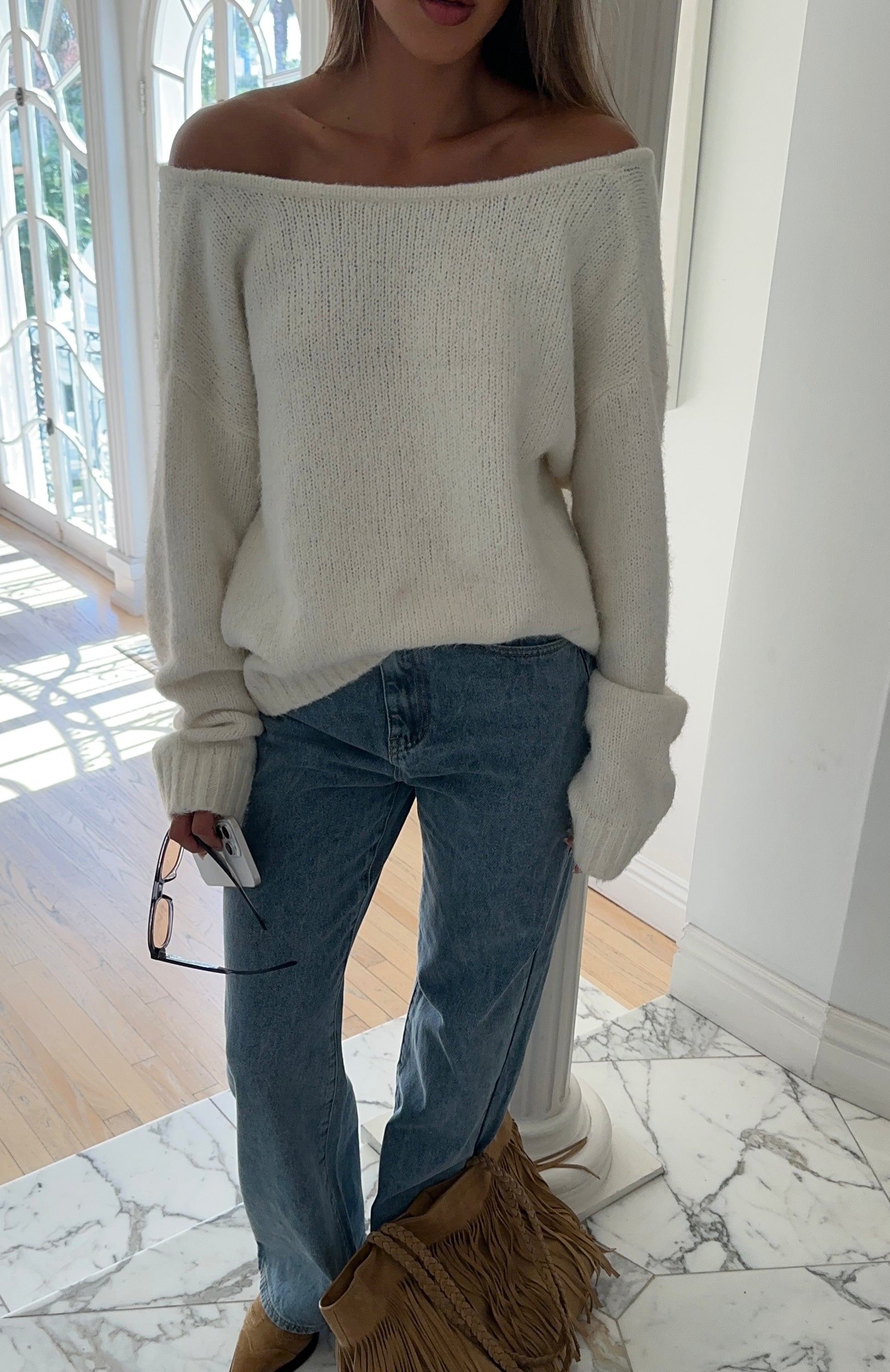 Softer Love Knit Sweater Off White | White Fox Boutique US
