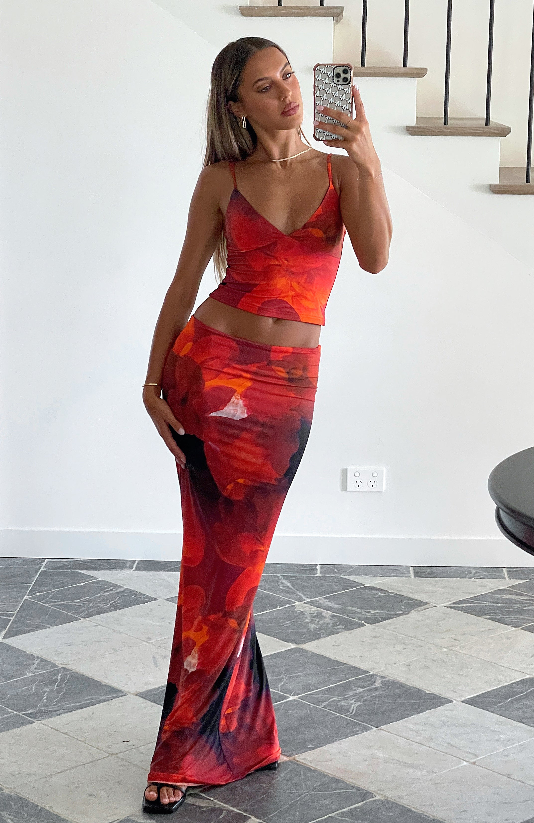Sweet Salutations Maxi Skirt Ember | White Fox Boutique US