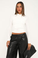 Quiet Crush Long Sleeve Top Off White