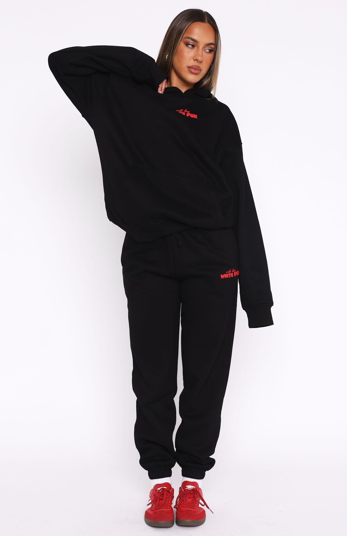 With Love In The Moment Sweatpants Black | White Fox Boutique US