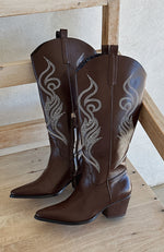 Western Cowboy Boots Chocolate