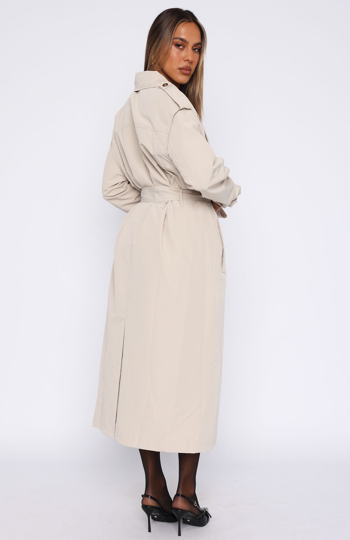 Working Overtime Trench Beige | White Fox Boutique US