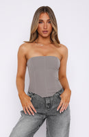 Let It Go Strapless Bustier Slate