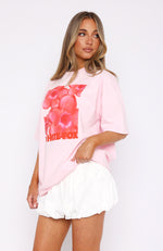 Bloom For You Oversized Tee Pink