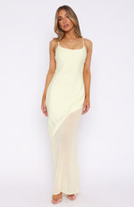 Shout Louder Maxi Dress Lemon