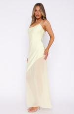 Shout Louder Maxi Dress Lemon