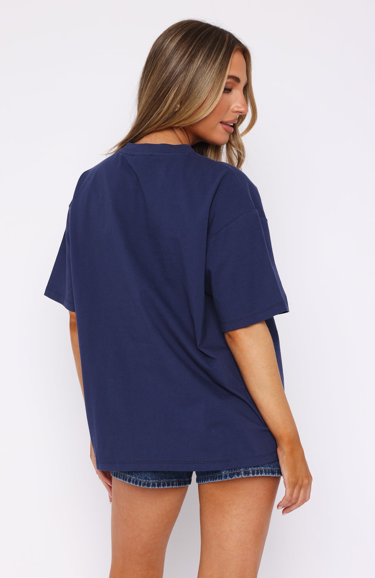 Only The Finest Oversized Tee Navy | White Fox Boutique US