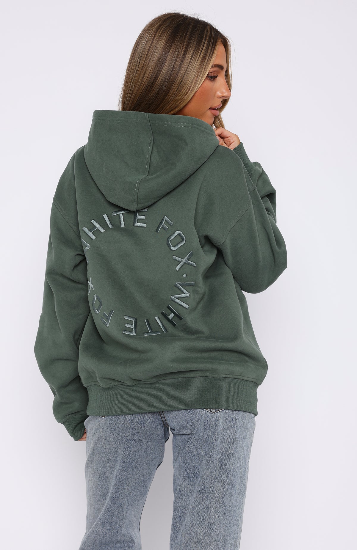 ザハイライツ oversized lightweight hoodie Stay Lifted Oversized Hoodie Dark Green | White Fox Boutique US