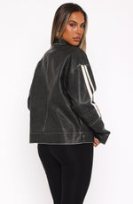 Wave Chaser PU Jacket Charcoal