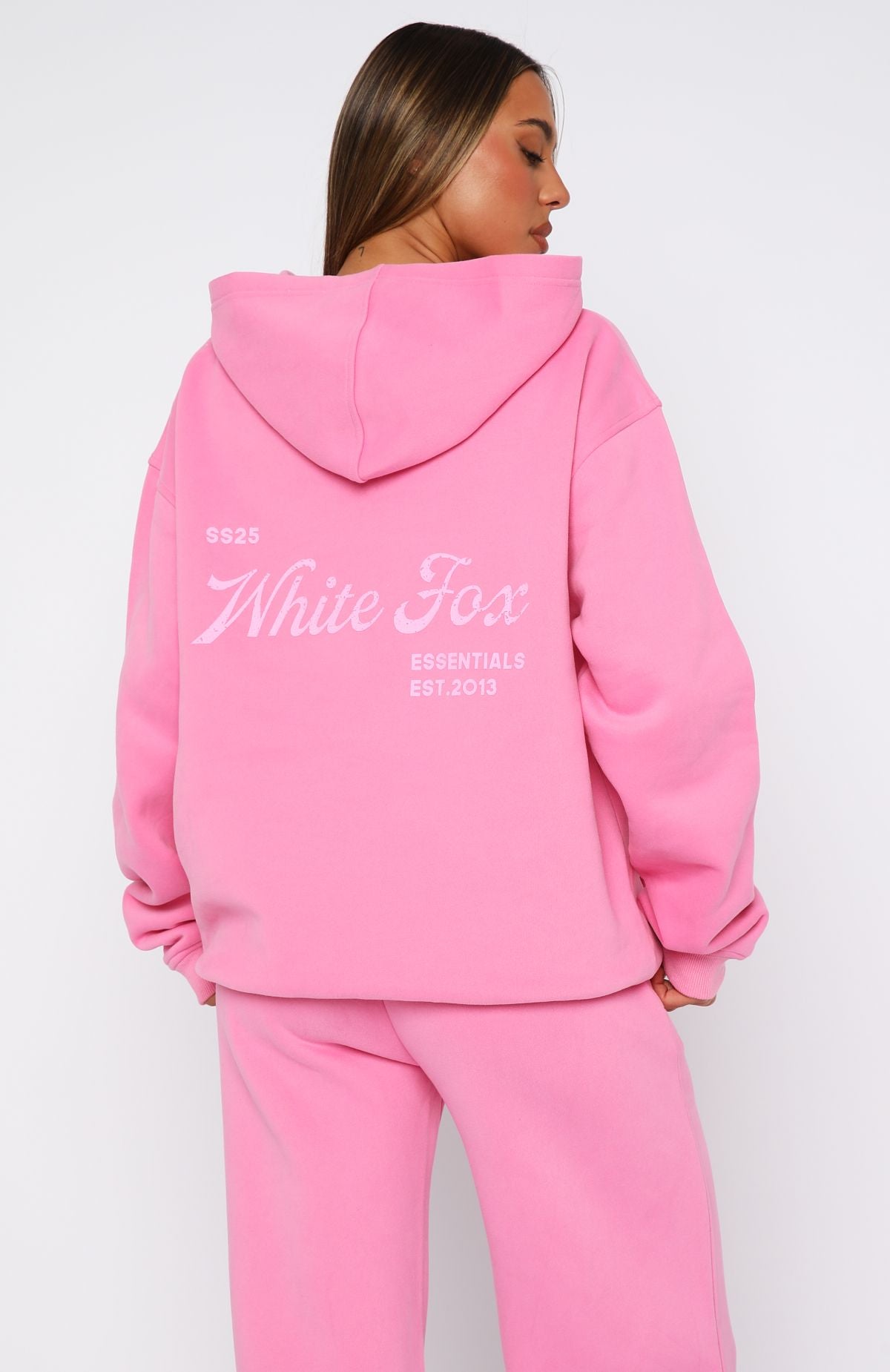 The Good Life Back Graphic Oversized Hoodie Pink | White Fox The Good Life Back Graphic Oversized Hoodie Pink | White Fox