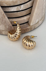 Azure Stud Earrings Gold