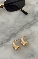 Azure Stud Earrings Gold