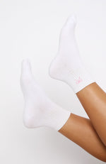 Stand By Your Side Socks White