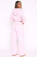 Straight Forward Wide Leg Sweatpants Pink