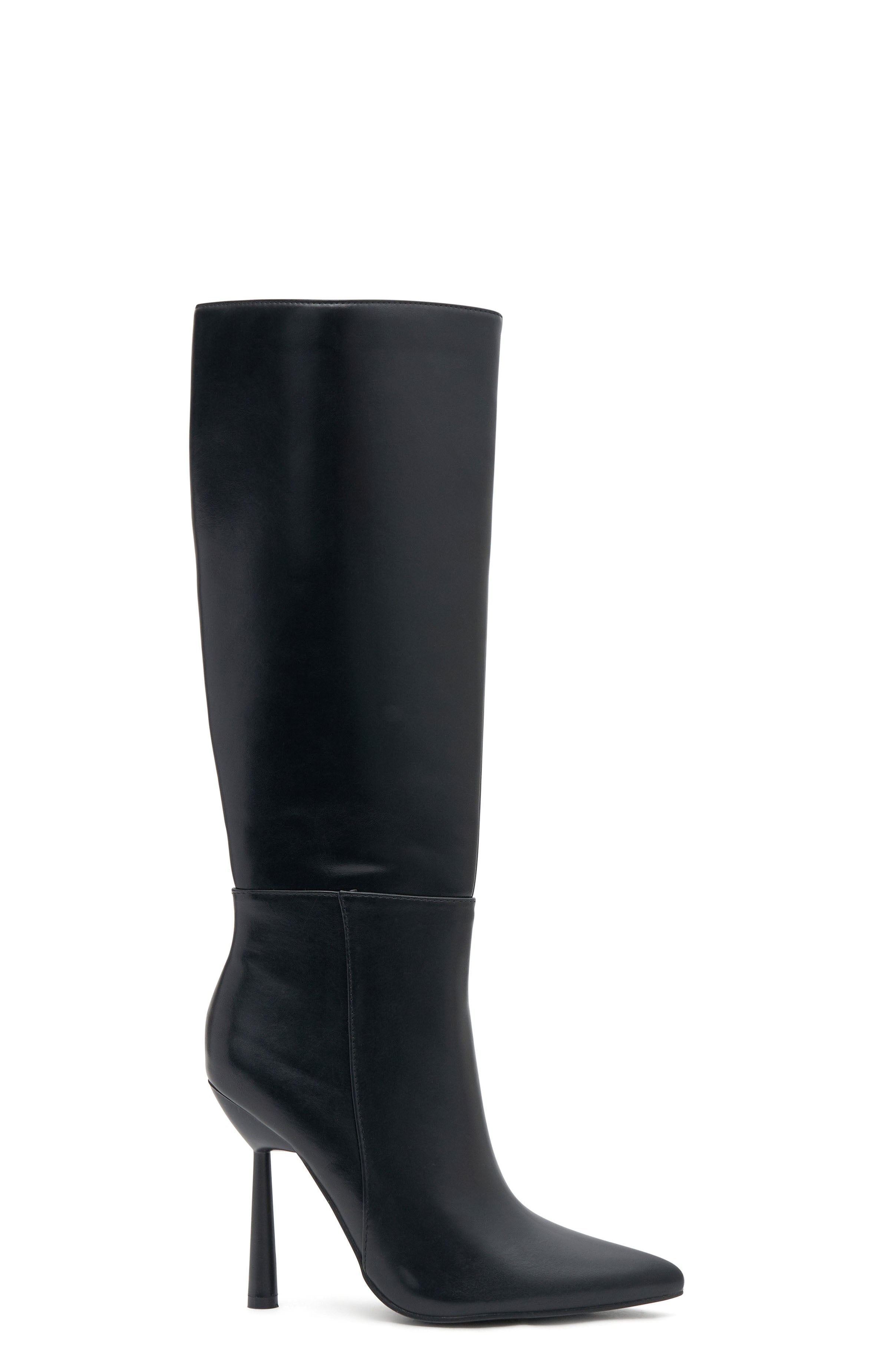 Amelia Knee High Boots Black Smooth | White Fox Boutique US