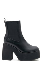 Kenny Ankle Boots Black Smooth PU