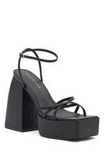 Aurora Platform Heels Black