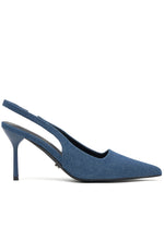Cooper Slingback Heels Denim